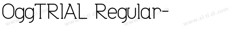 OggTRIAL Regular字体转换